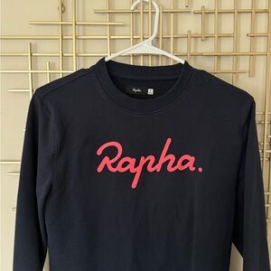 Rapha Navy Blue Sweatshirt with Pink Logo